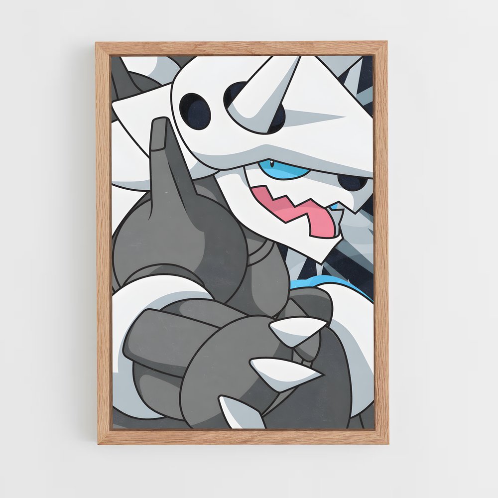 Poster Aggron Noir et Blanc – affiche Pokemon (vue 4)