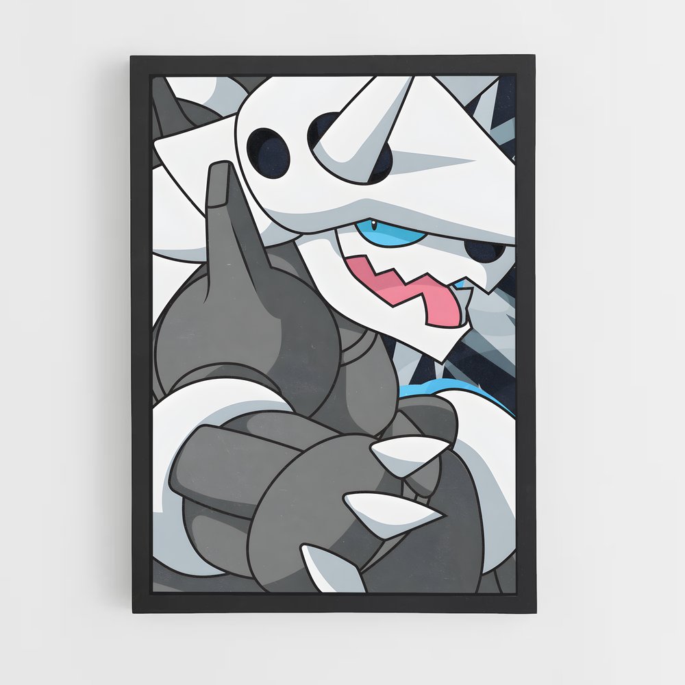 Poster Aggron Noir et Blanc – affiche Pokemon (vue 2)