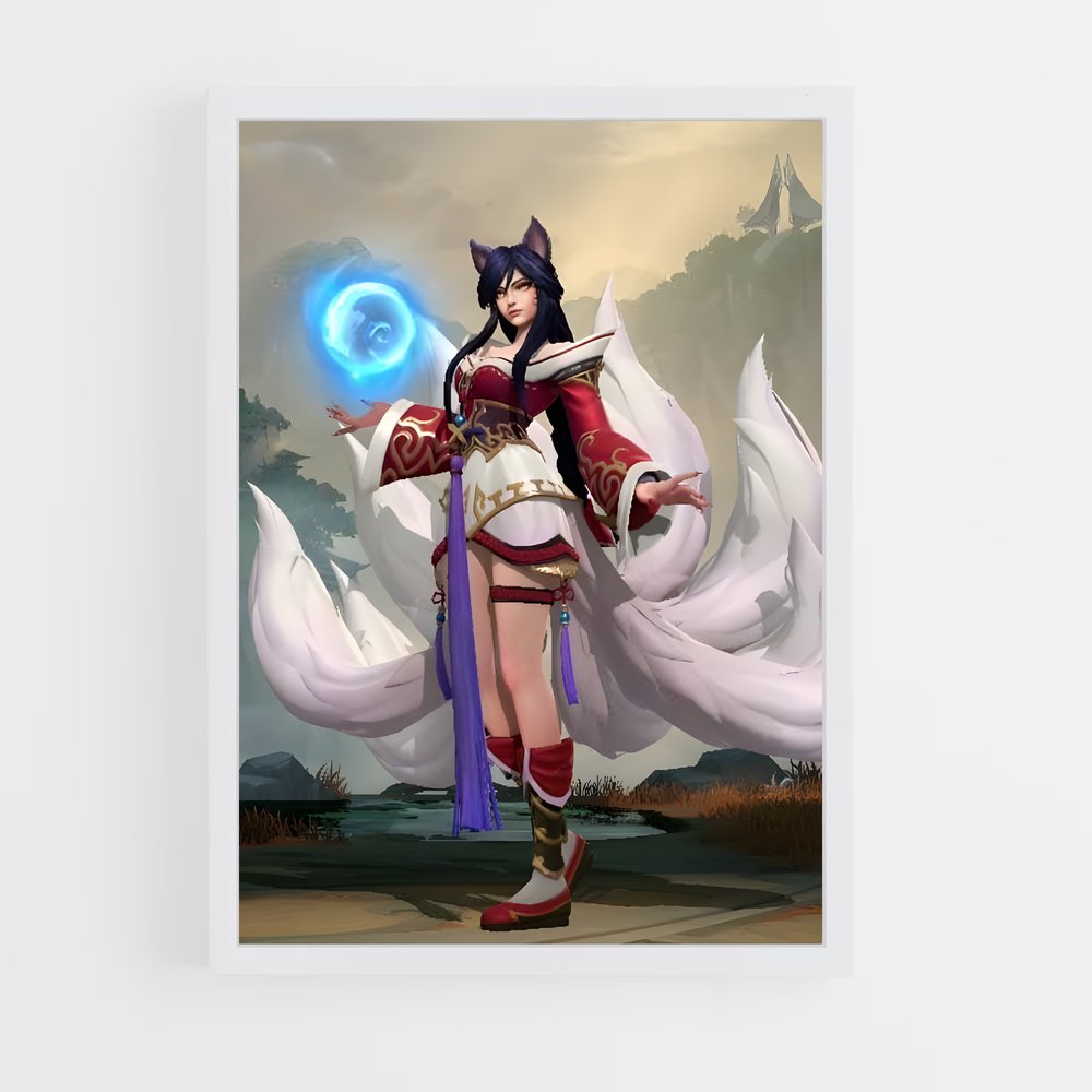 Poster Ahri Bleu – affiche League Of Legends (vue 3)