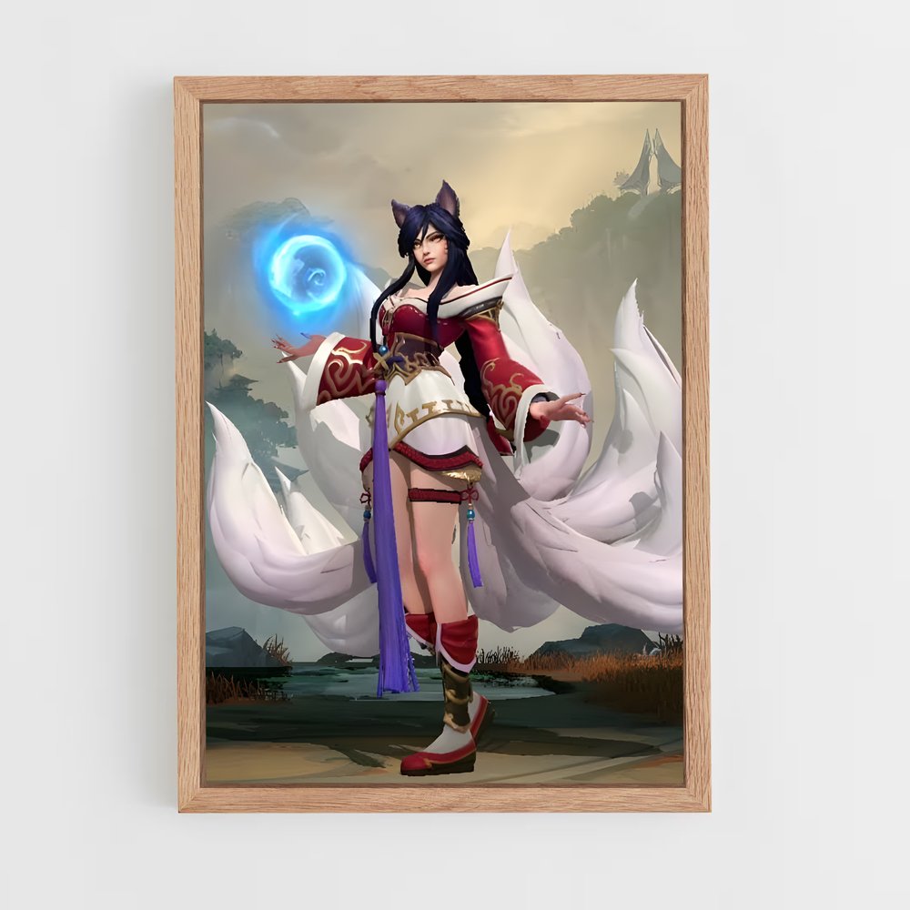 Poster Ahri Bleu – affiche League Of Legends (vue 4)