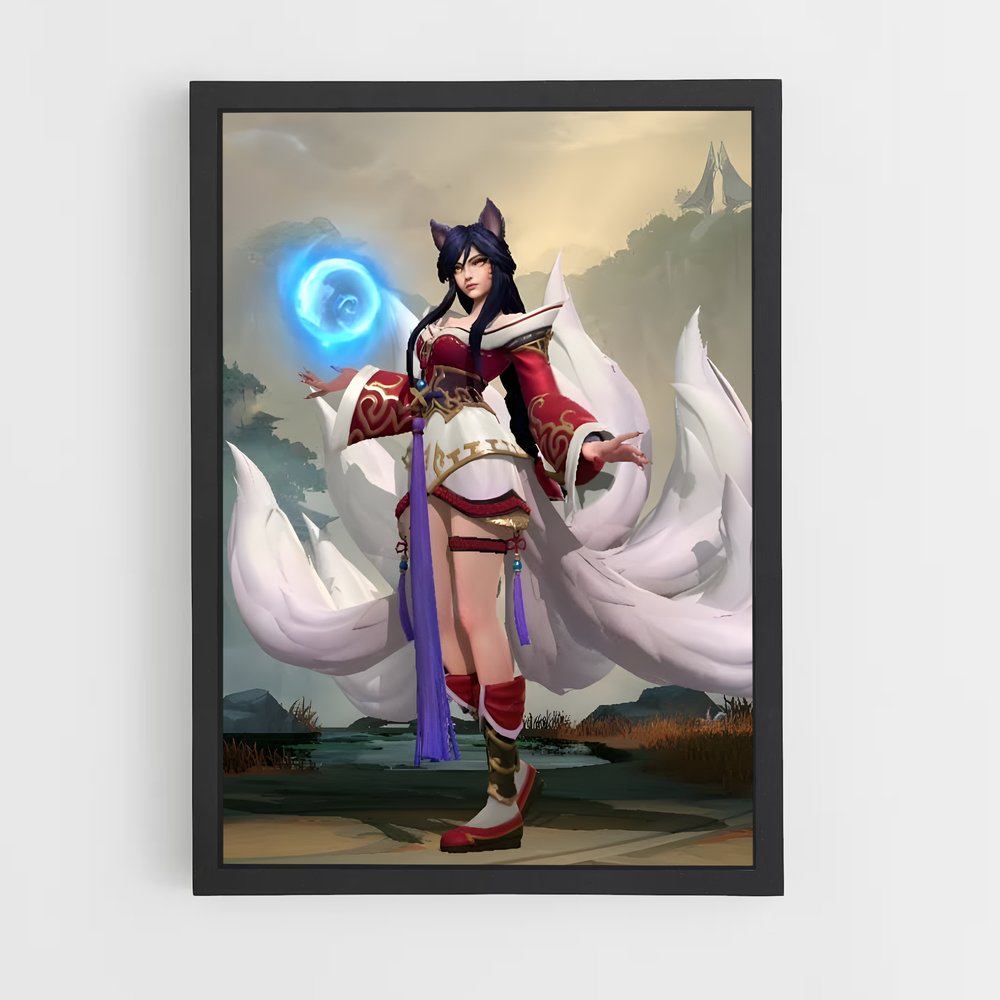 Poster Ahri Bleu – affiche League Of Legends (vue 2)