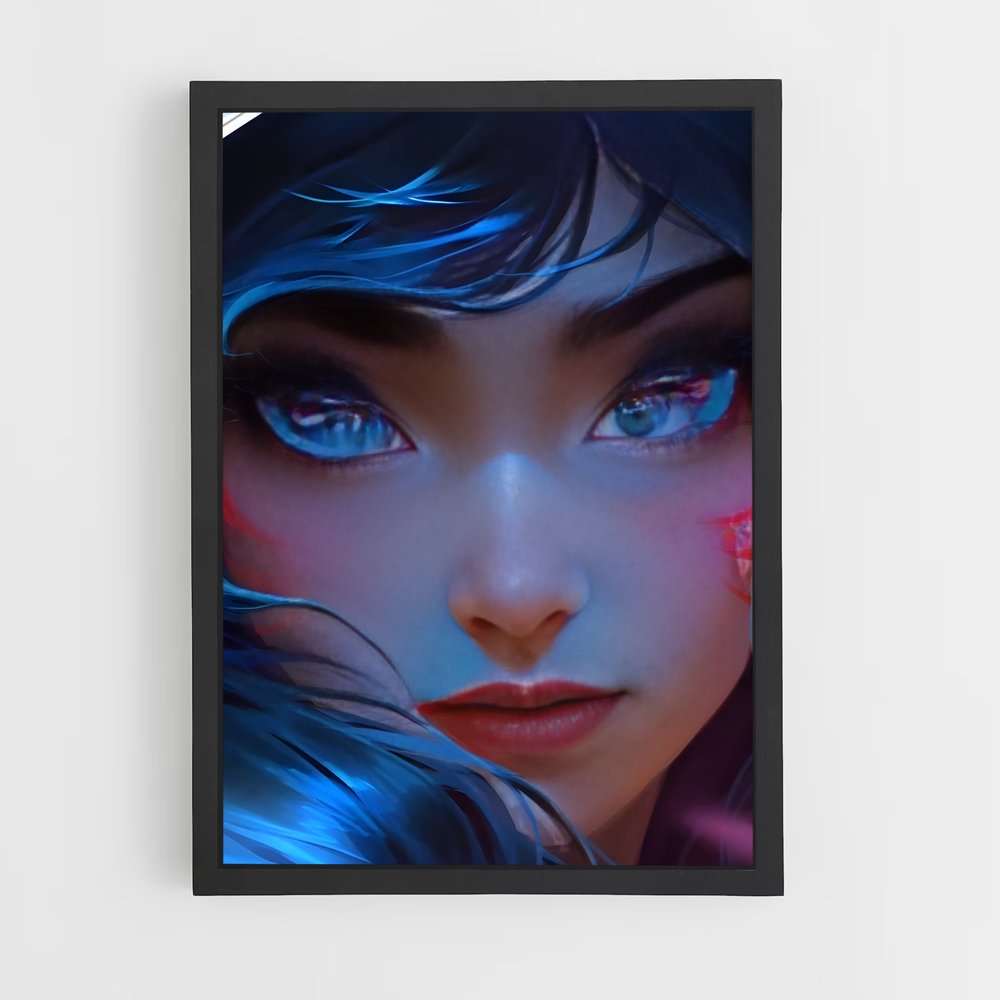 Poster L'Éclat d'Ahri – affiche League Of Legends (vue 2)