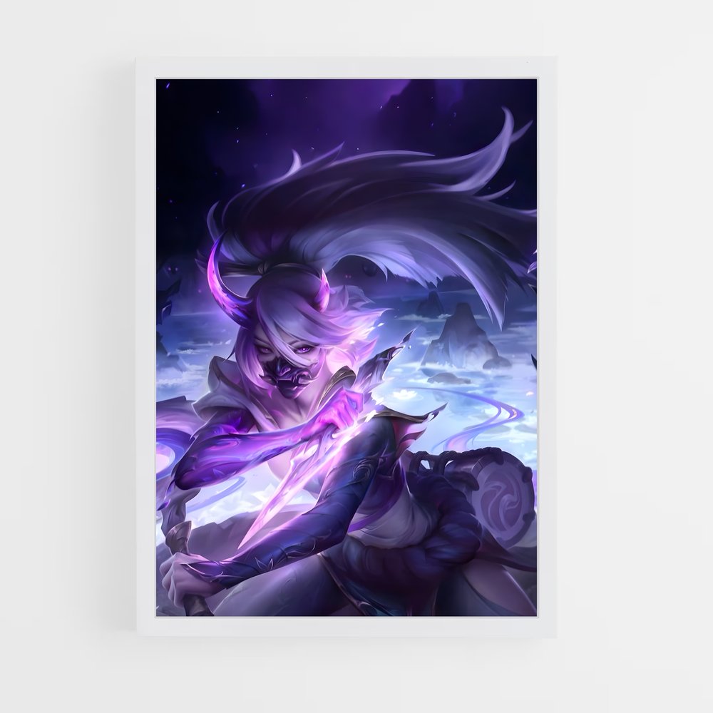 Poster L'Épée Violette – affiche League Of Legends (vue 3)