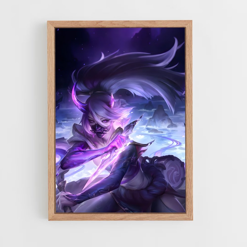 Poster L'Épée Violette – affiche League Of Legends (vue 4)