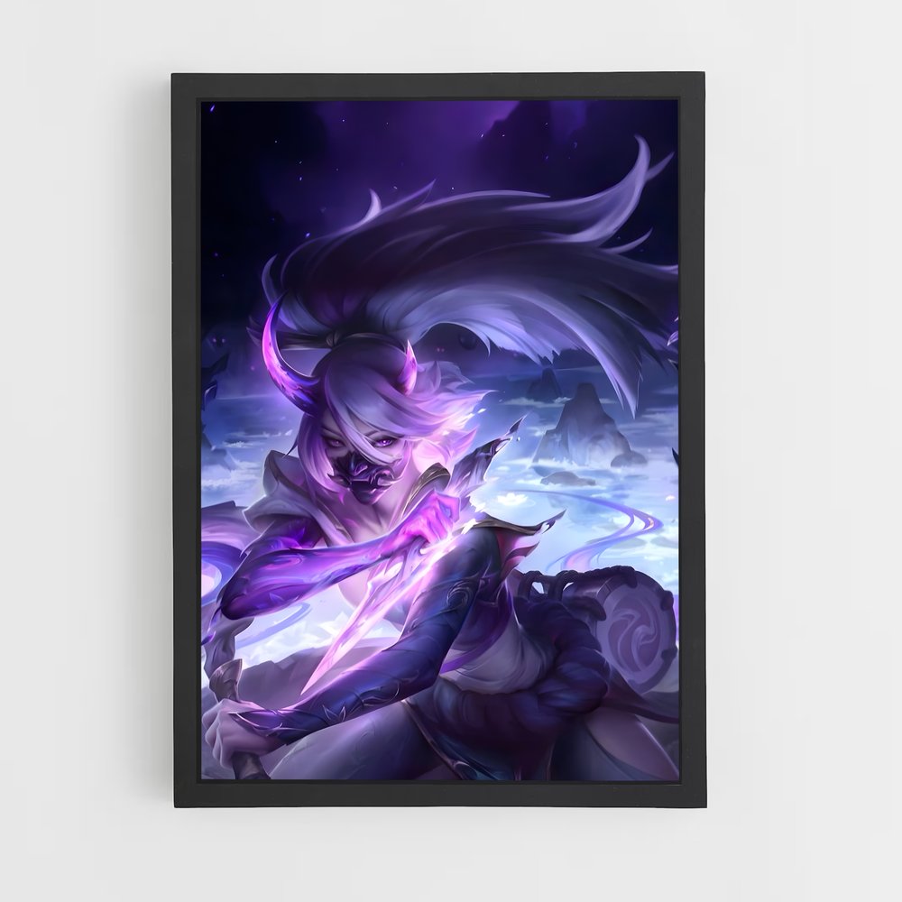 Poster L'Épée Violette – affiche League Of Legends (vue 2)