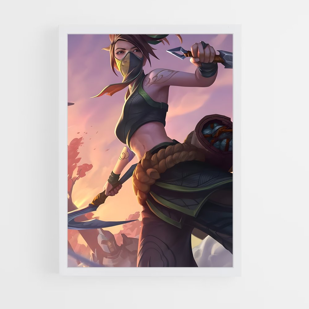 Poster Akali mystique – affiche League Of Legends (vue 3)