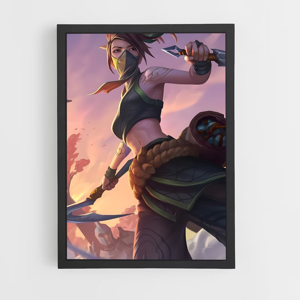 Poster Akali mystique – affiche League Of Legends (vue 2)