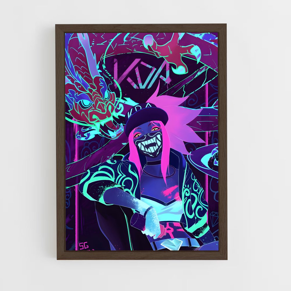 Poster Akali en Mode Rebel – affiche League Of Legends (vue 5)