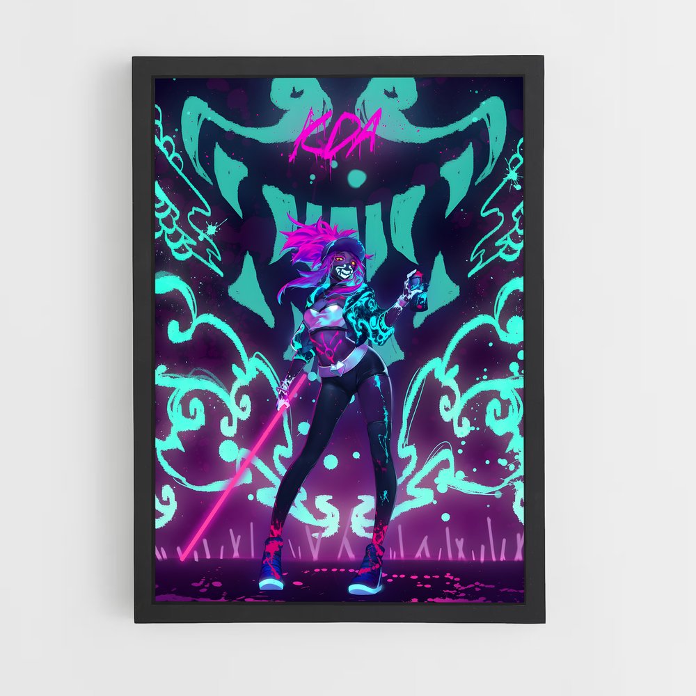 Poster Akali : L'Art de la Lame – affiche League Of Legends (vue 2)