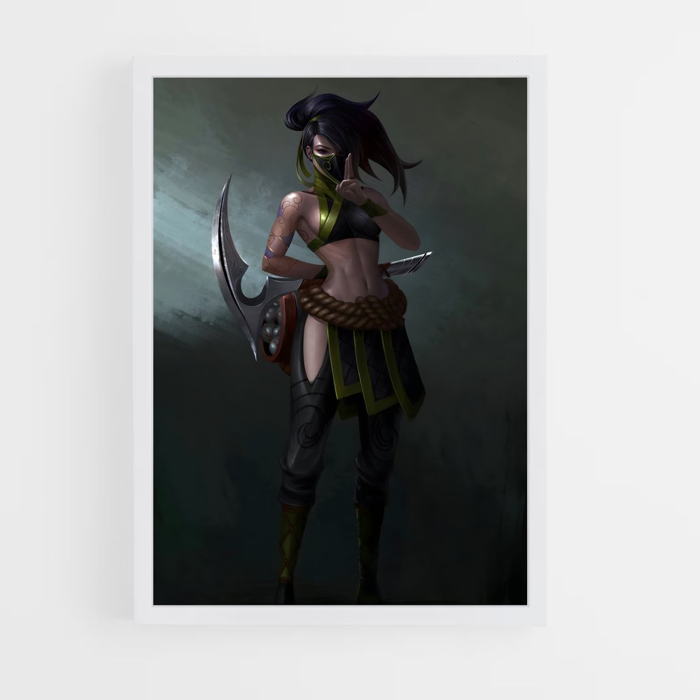 Poster Akali, L'Art du Combat – affiche League Of Legends (vue 3)