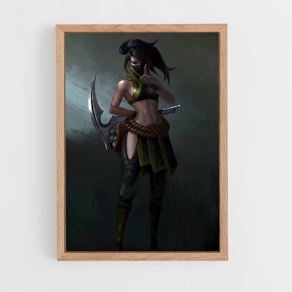 Poster Akali, L'Art du Combat – affiche League Of Legends (vue 4)