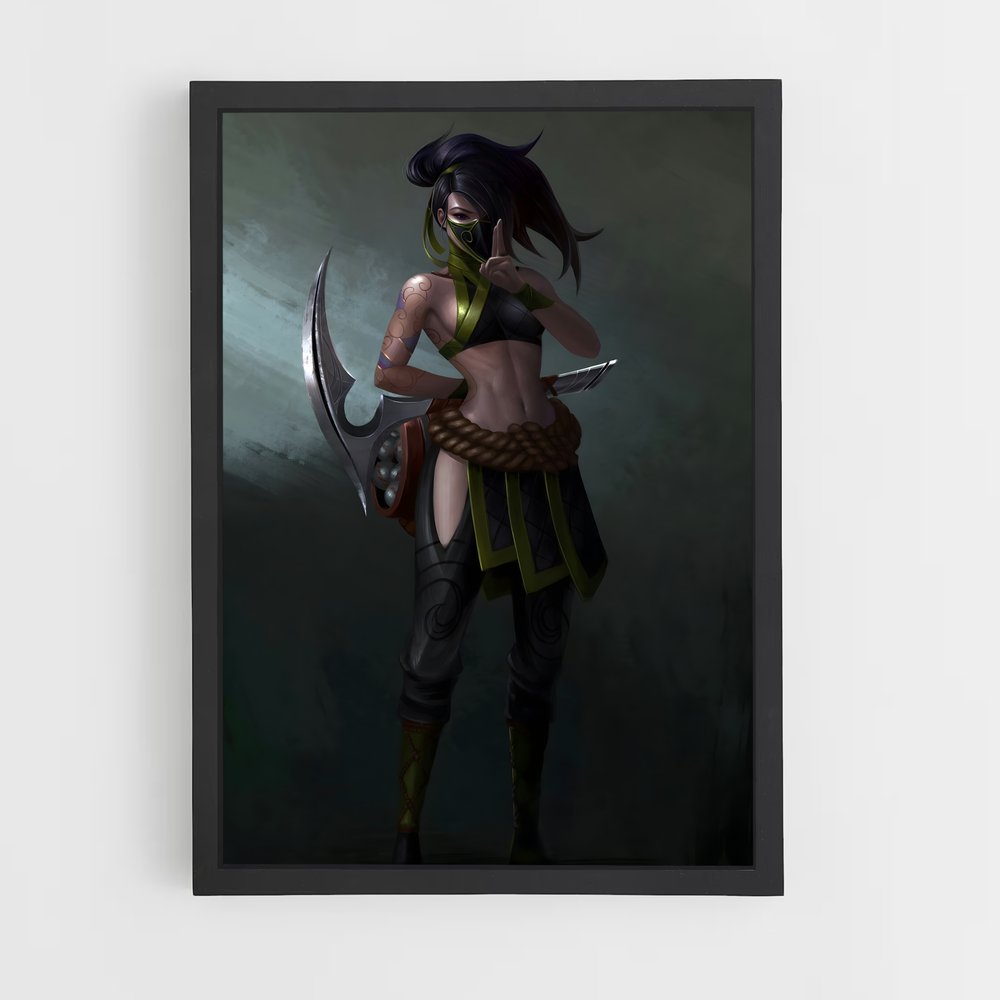 Poster Akali, L'Art du Combat – affiche League Of Legends (vue 2)