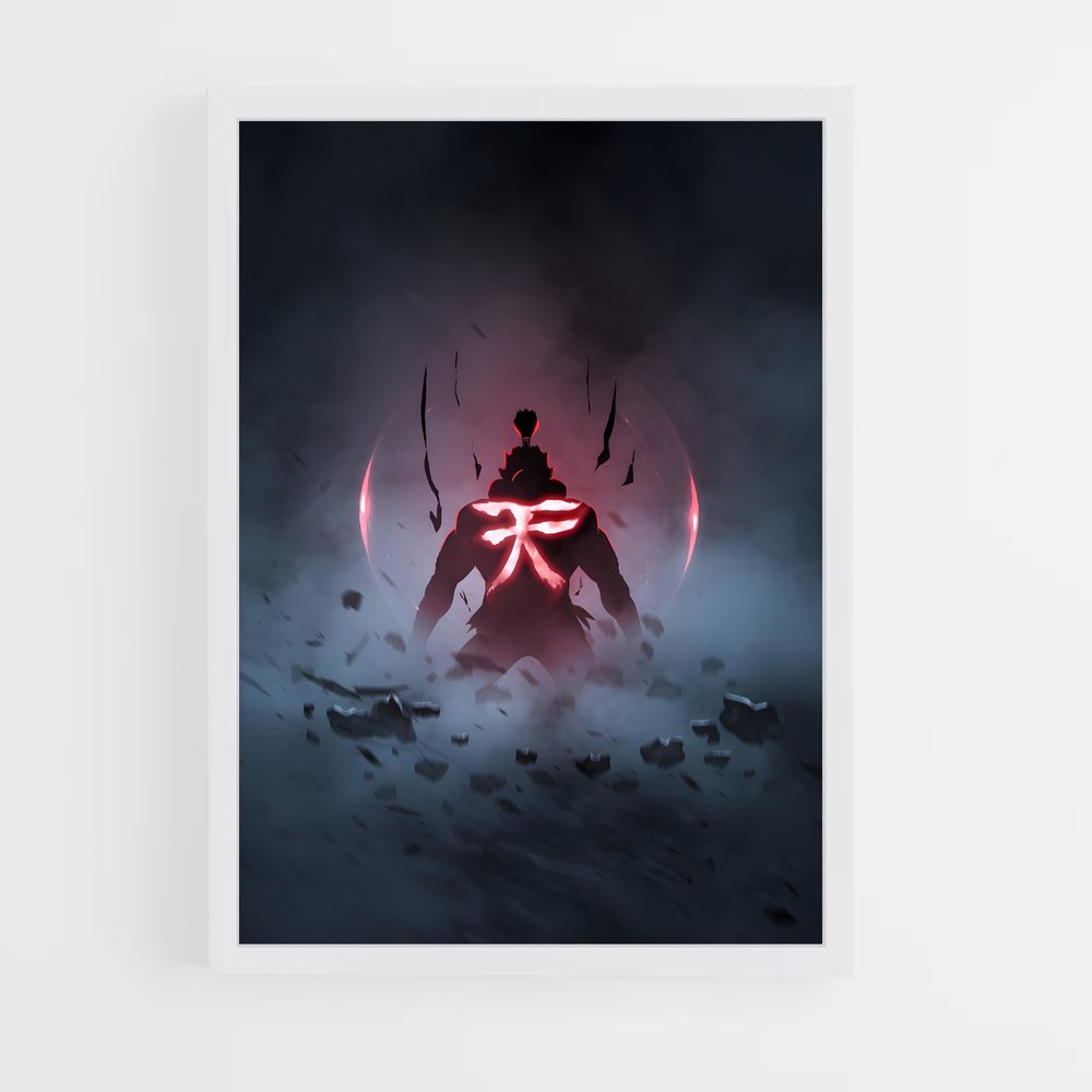 Poster Akuma lueur – affiche Street Fighter (vue 3)