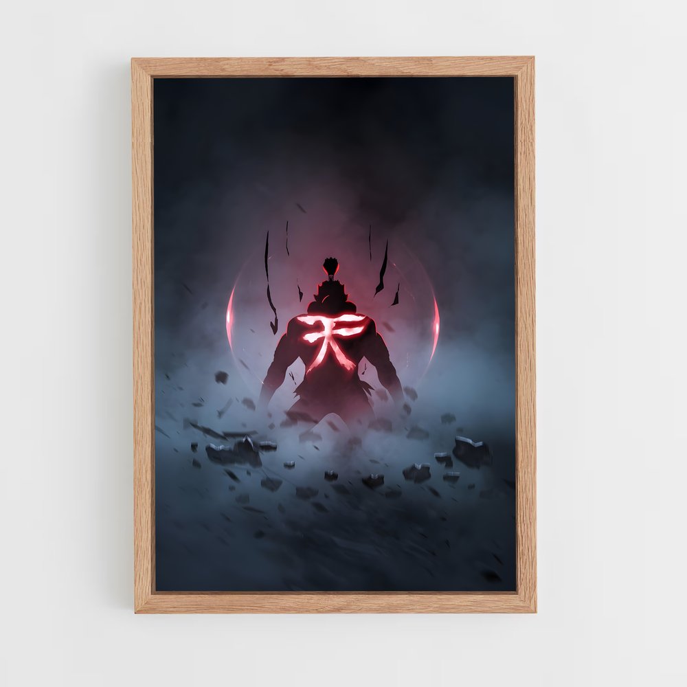 Poster Akuma lueur – affiche Street Fighter (vue 4)