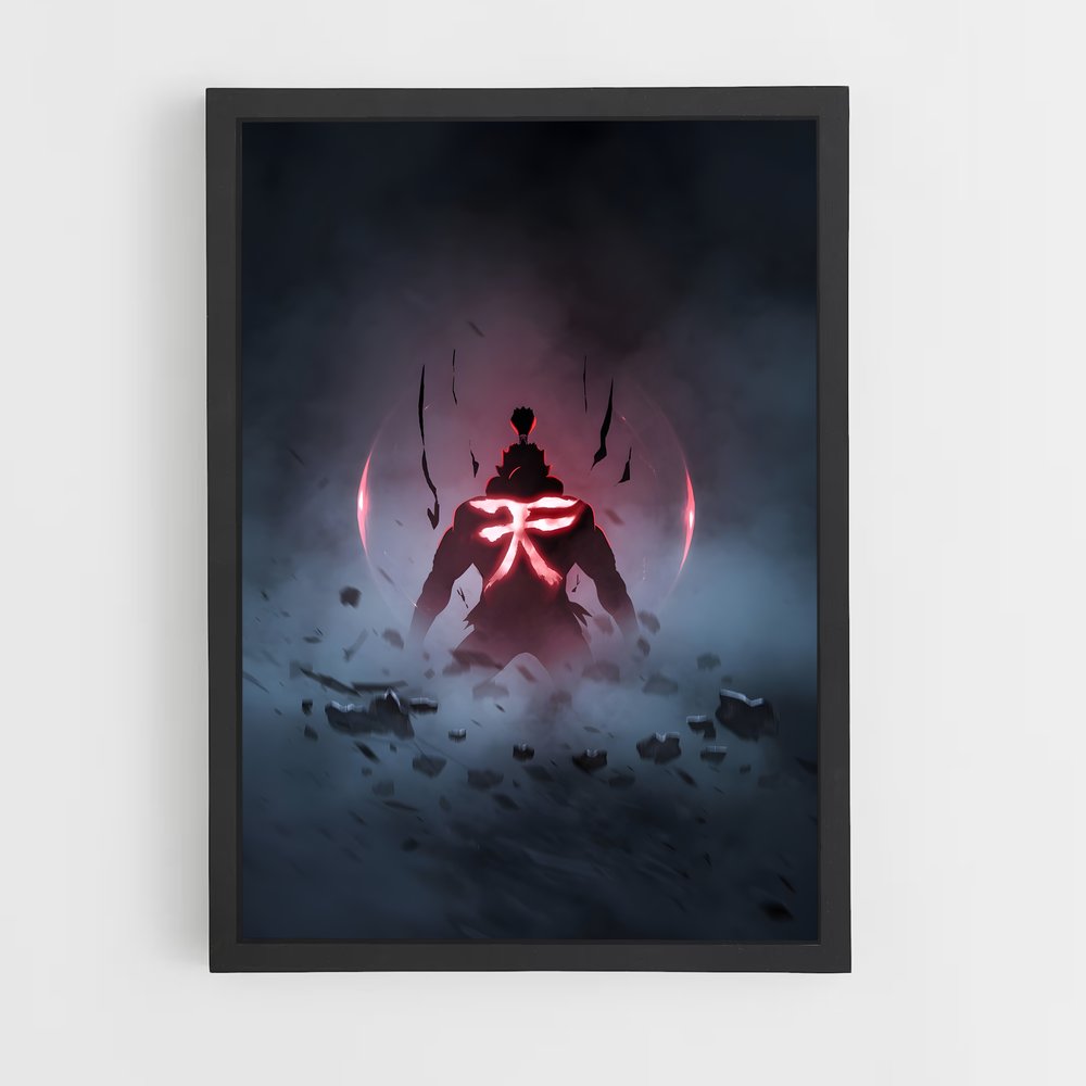 Poster Akuma lueur – affiche Street Fighter (vue 2)
