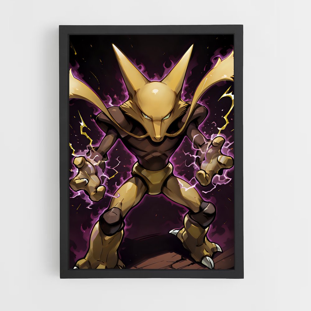 Poster Alakazam le Magicien – affiche Pokemon (vue 2)