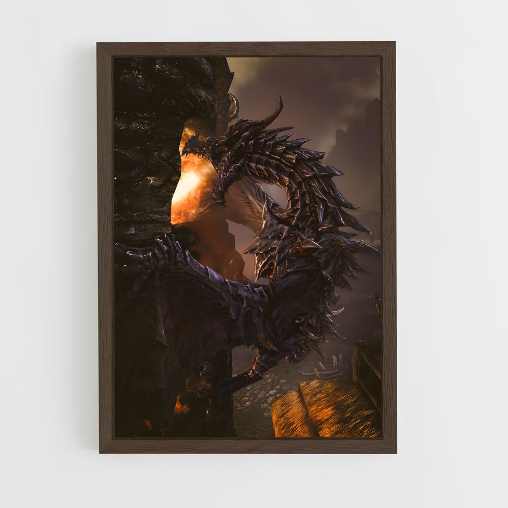 Poster Alduin le Dragon Prytanéen – affiche Skyrim (vue 5)