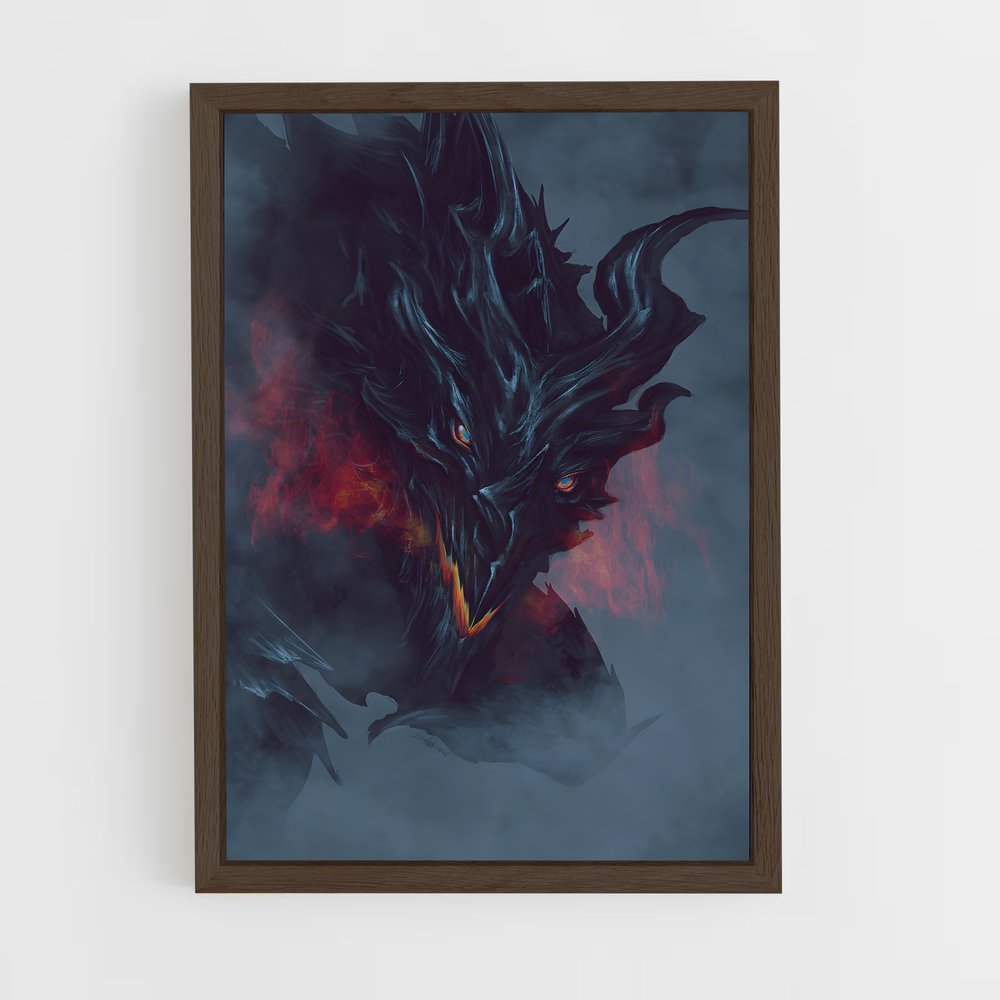 Poster Alduin le Dragon Noir – affiche Skyrim (vue 5)