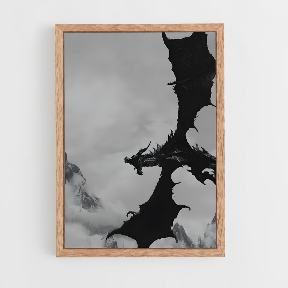 Poster L'Ascension d'Alduin – affiche Skyrim (vue 4)