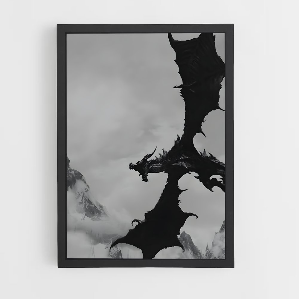 Poster L'Ascension d'Alduin – affiche Skyrim (vue 2)
