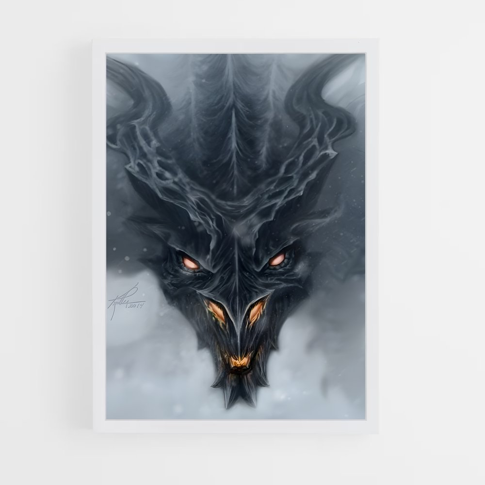 Poster Alduin le Noir – affiche Skyrim (vue 3)