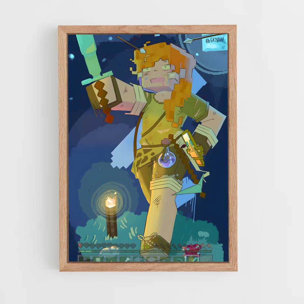 Poster L'Aventure Épique – affiche Minecraft (vue 4)