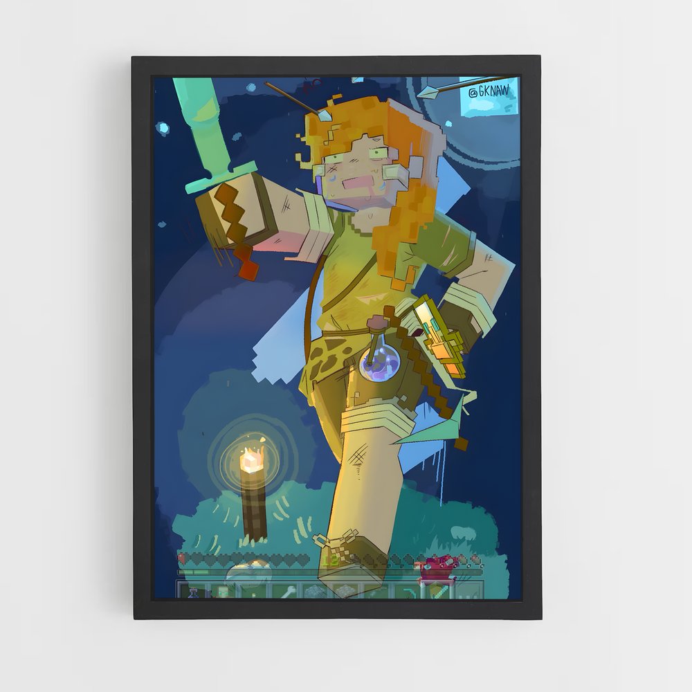 Poster L'Aventure Épique – affiche Minecraft (vue 2)