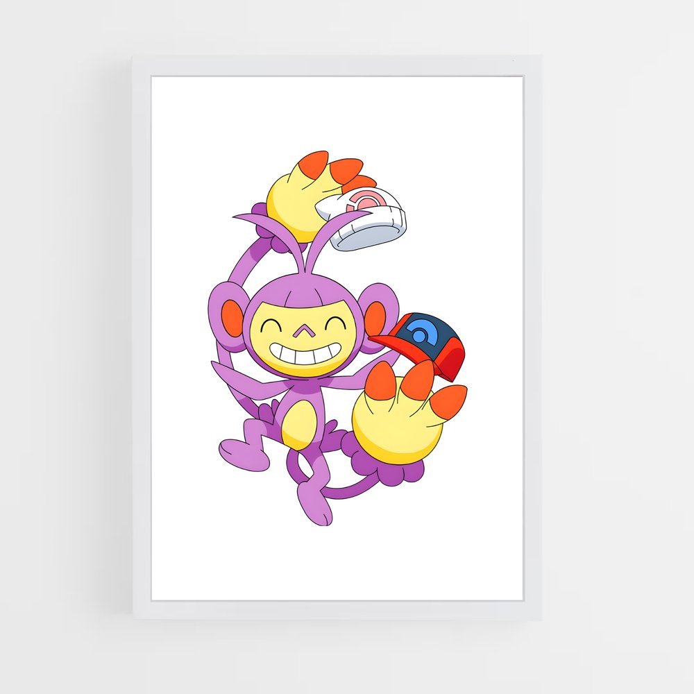 Poster Ambipom Style – affiche Pokemon (vue 3)