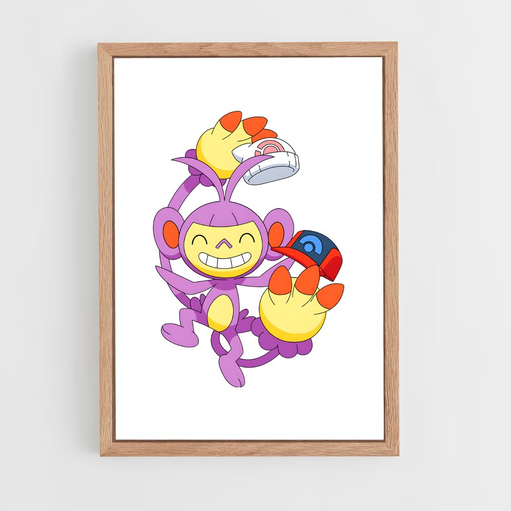 Poster Ambipom Style – affiche Pokemon (vue 4)