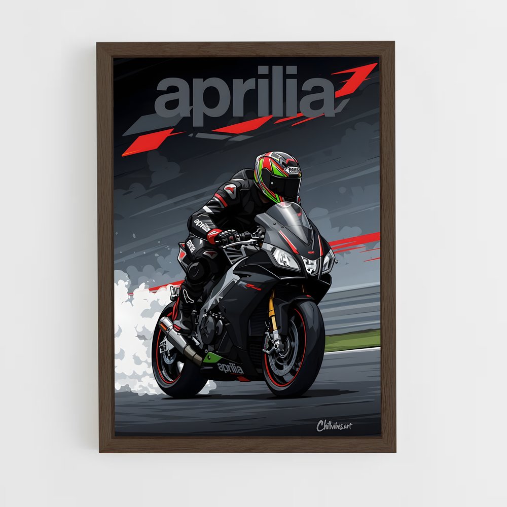 Poster Adrénaline de Piste – affiche Aprilia (vue 5)