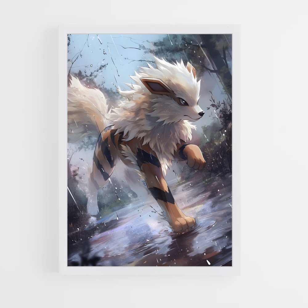 Poster Loup de Pluie – affiche Pokemon (vue 3)