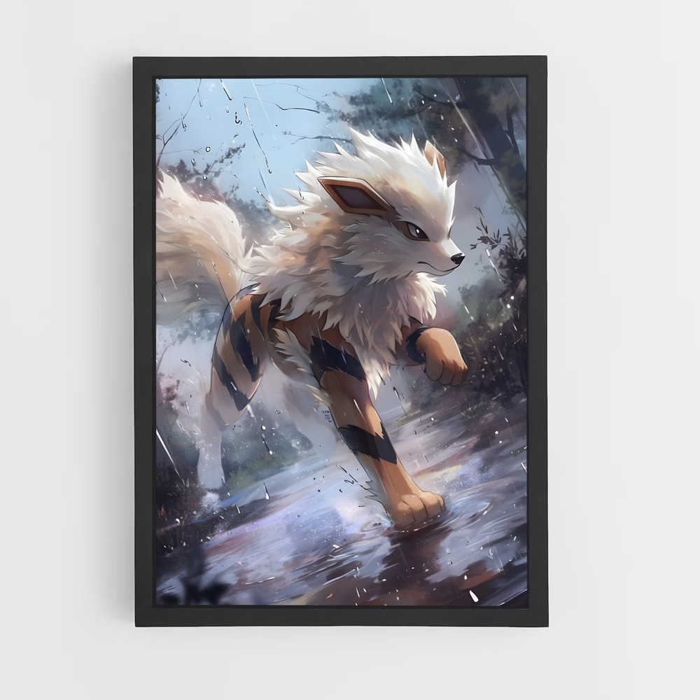 Poster Loup de Pluie – affiche Pokemon (vue 2)