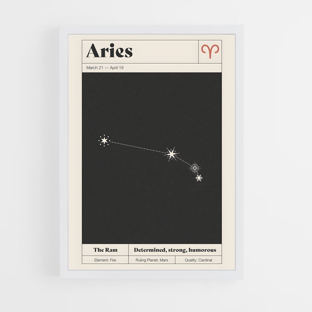Poster Étoiles d'Aries – affiche Constellations (vue 3)