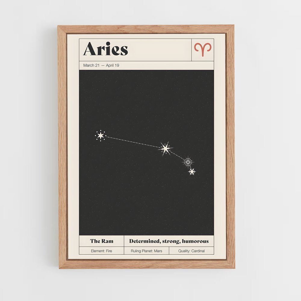 Poster Étoiles d'Aries – affiche Constellations (vue 4)