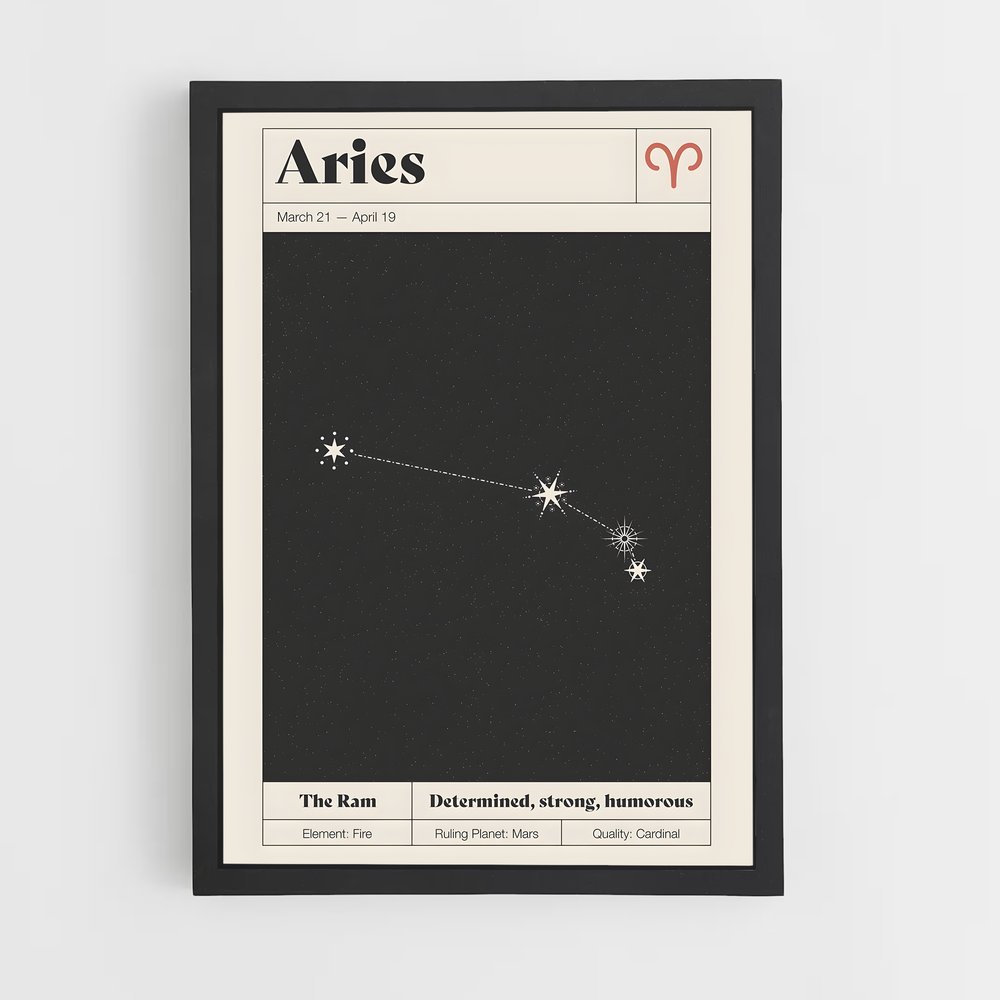 Poster Étoiles d'Aries – affiche Constellations (vue 2)