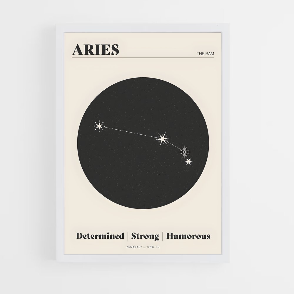 Poster Le Bélier Étoilé – affiche Constellations (vue 3)