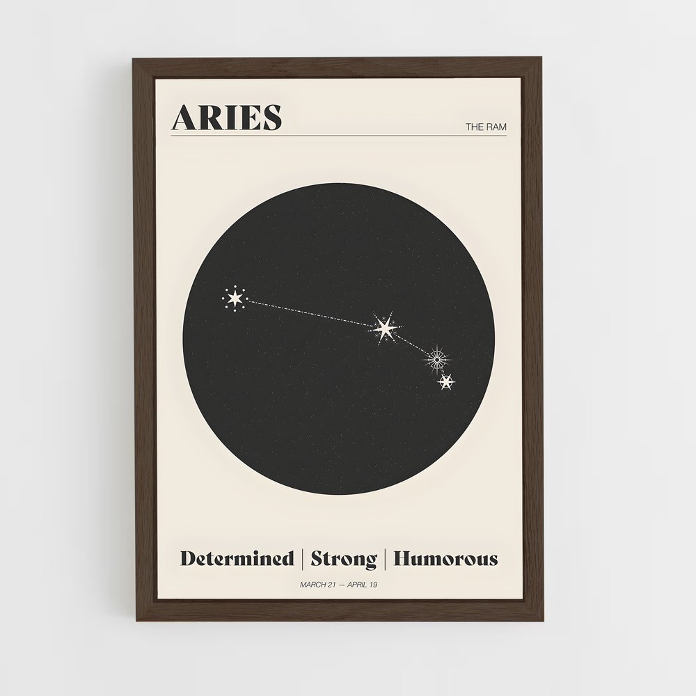 Poster Le Bélier Étoilé – affiche Constellations (vue 5)