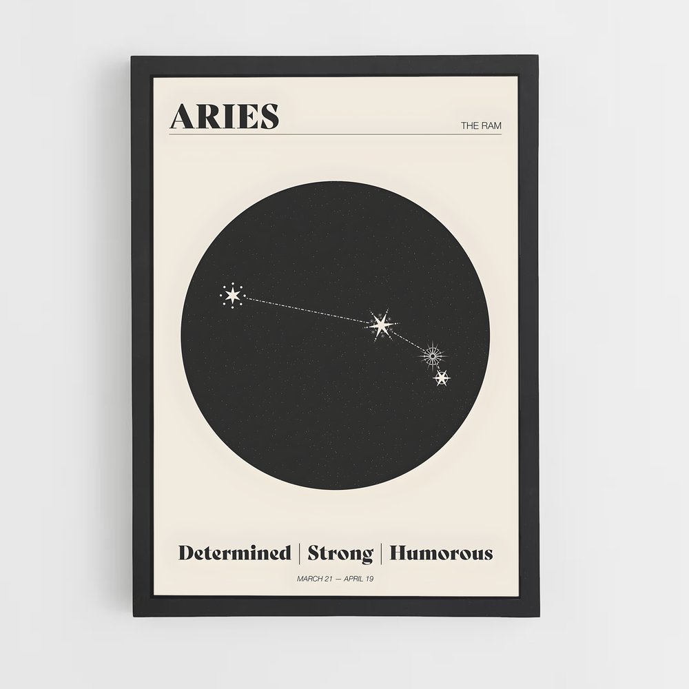 Poster Le Bélier Étoilé – affiche Constellations (vue 2)