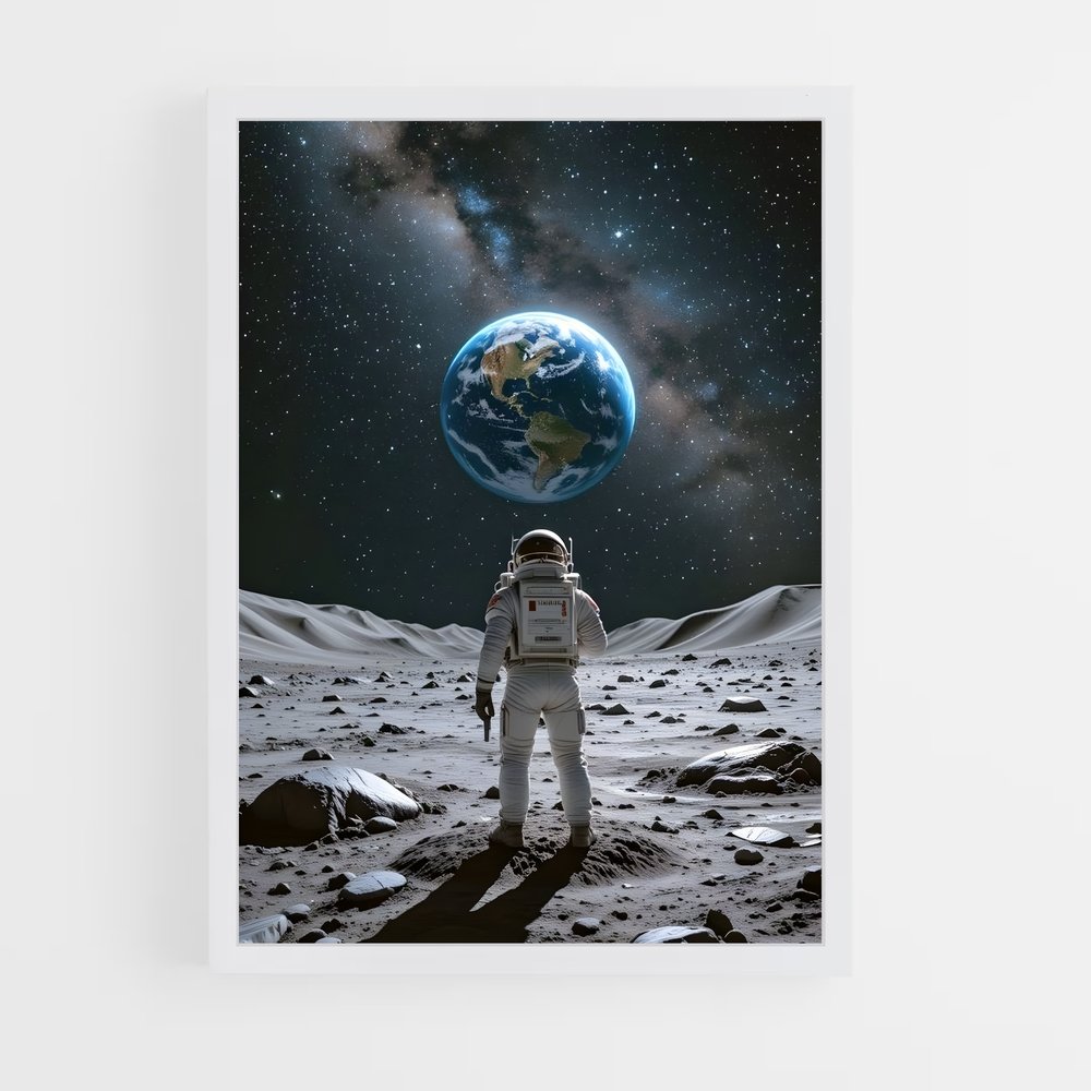 Poster L'Astronaute et la Lune – affiche Astronautes (vue 3)