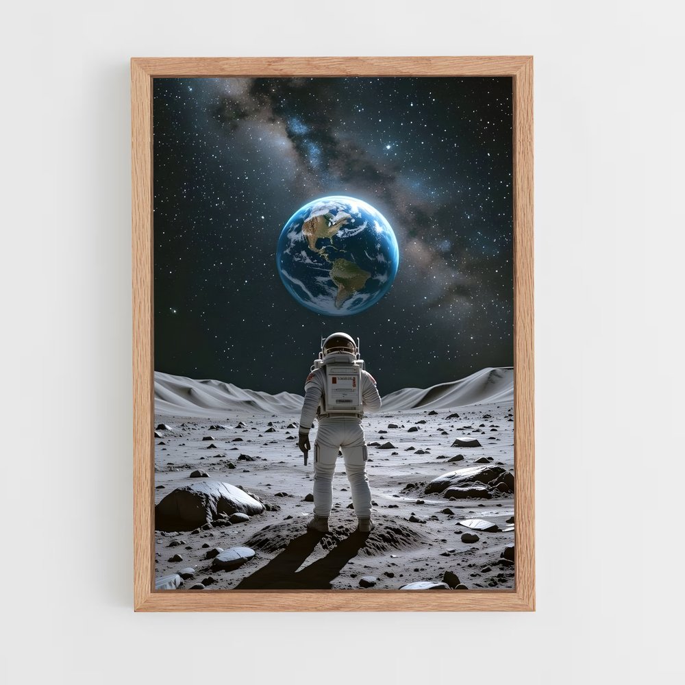 Poster L'Astronaute et la Lune – affiche Astronautes (vue 4)
