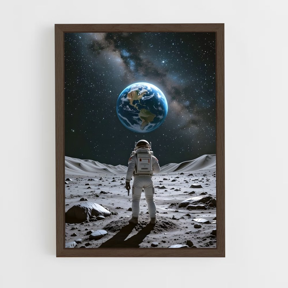 Poster L'Astronaute et la Lune – affiche Astronautes (vue 5)