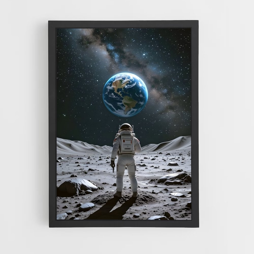 Poster L'Astronaute et la Lune – affiche Astronautes (vue 2)