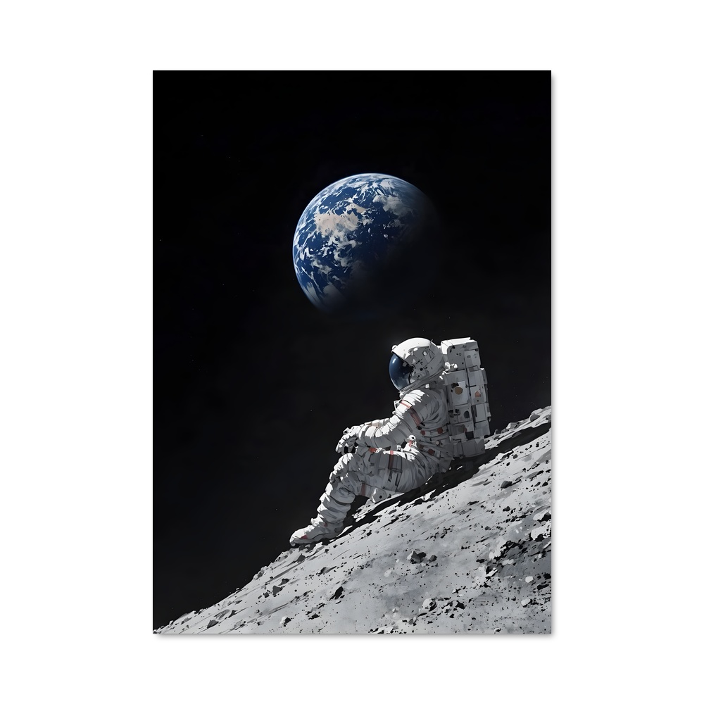 Poster Cosmonautes Scintillants – affiche Astronautes
