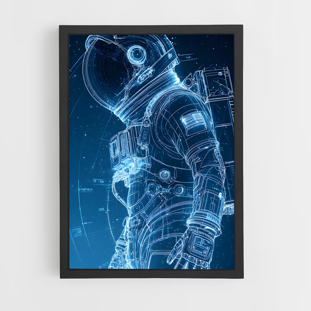 Poster Astronaute Blueprint – affiche Astronautes (vue 2)