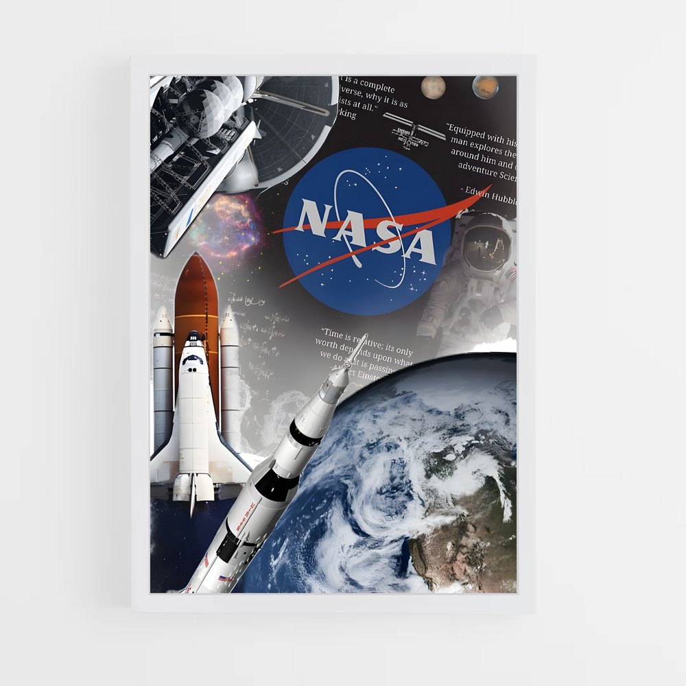 Poster Galaxies Étoilées – affiche Astronautes (vue 3)
