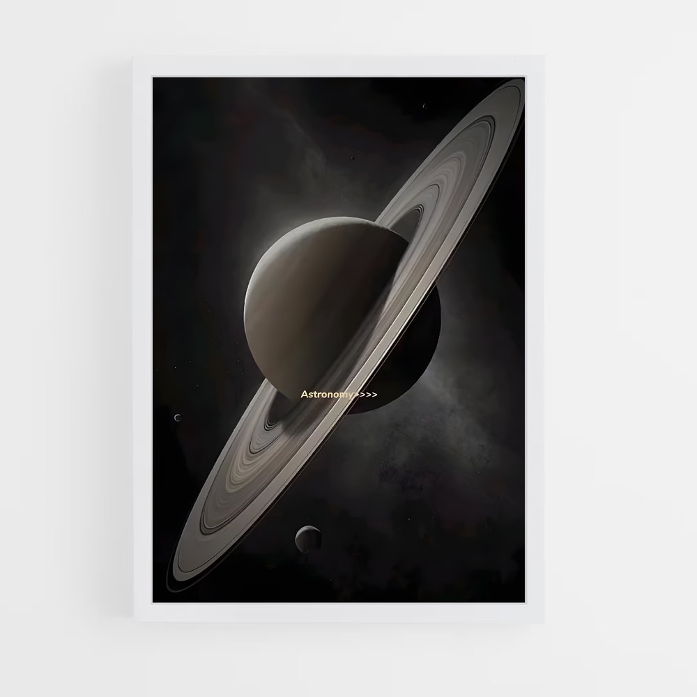 Poster Saturne: La Reine des Anneaux – affiche Astronomie (vue 3)