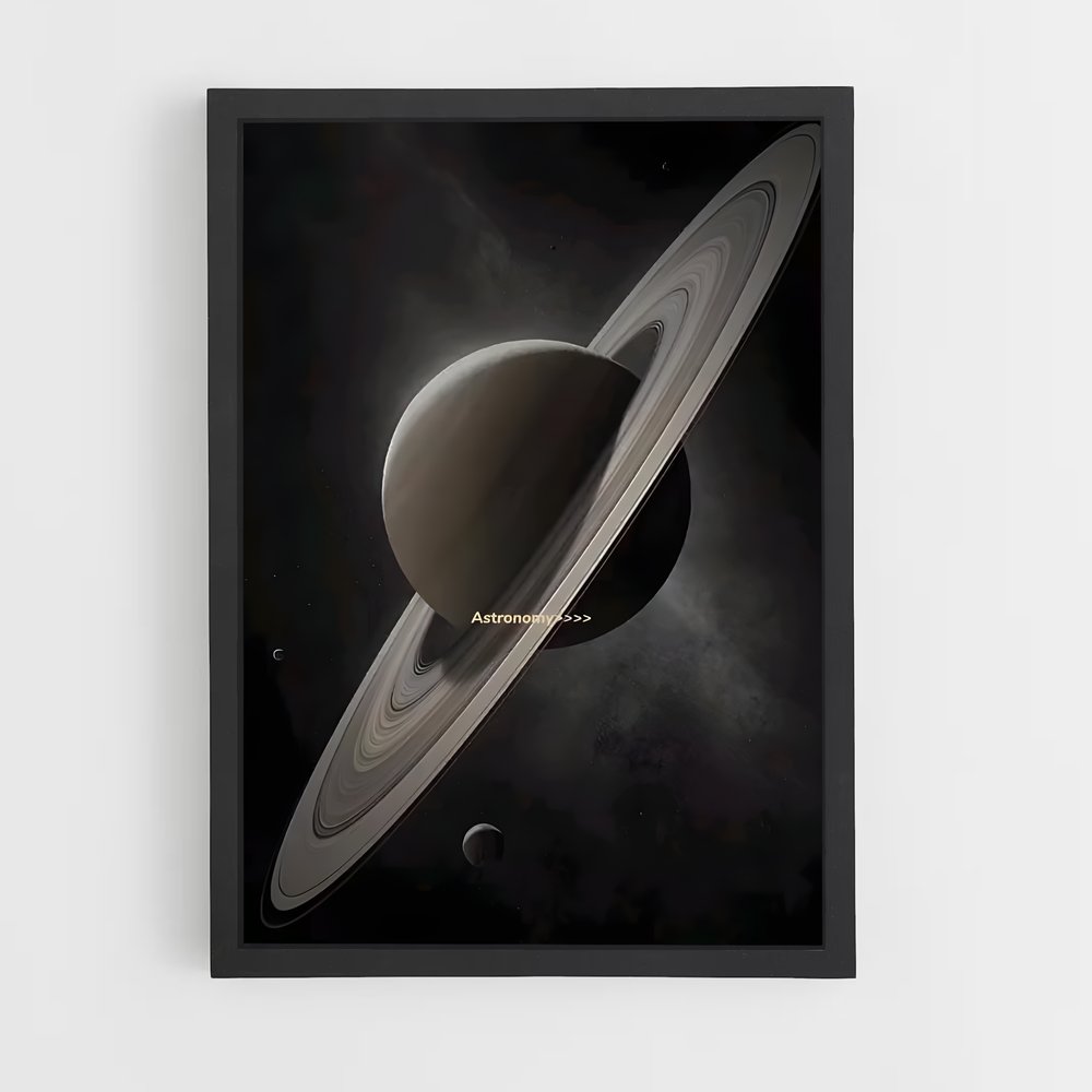 Poster Saturne: La Reine des Anneaux – affiche Astronomie (vue 2)