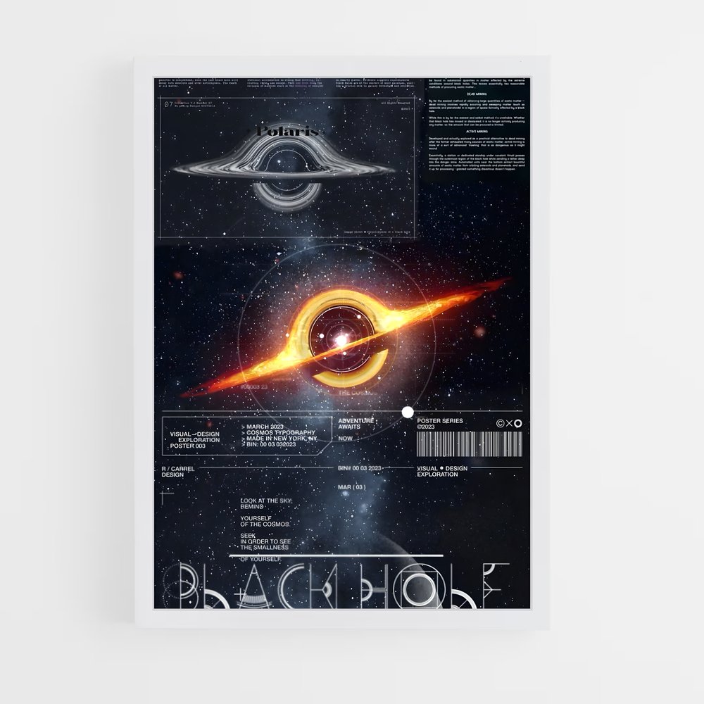 Poster Voyage au Trou Noir – affiche Astronomie (vue 3)