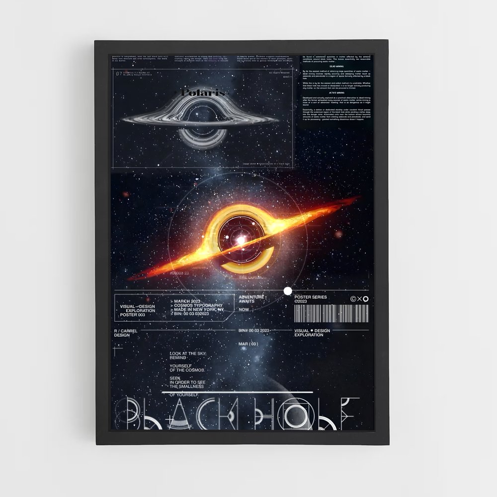 Poster Voyage au Trou Noir – affiche Astronomie (vue 2)