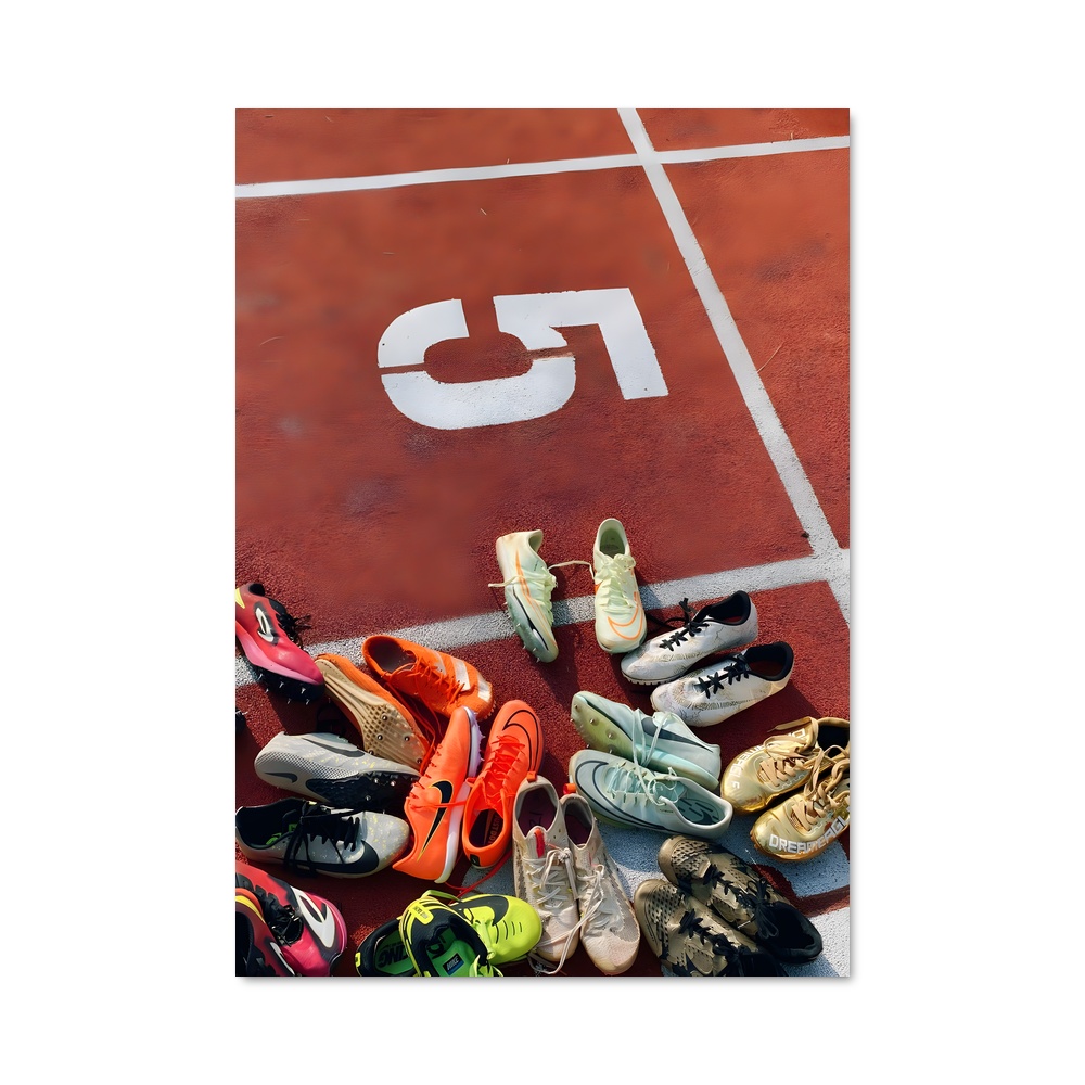 Poster Match de Chaussettes – affiche Athlétisme